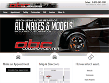 Tablet Screenshot of abccollisionrepair.com